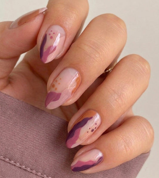 Plum Mirage Press-On Nails | Reusable Gel Set | Fluture